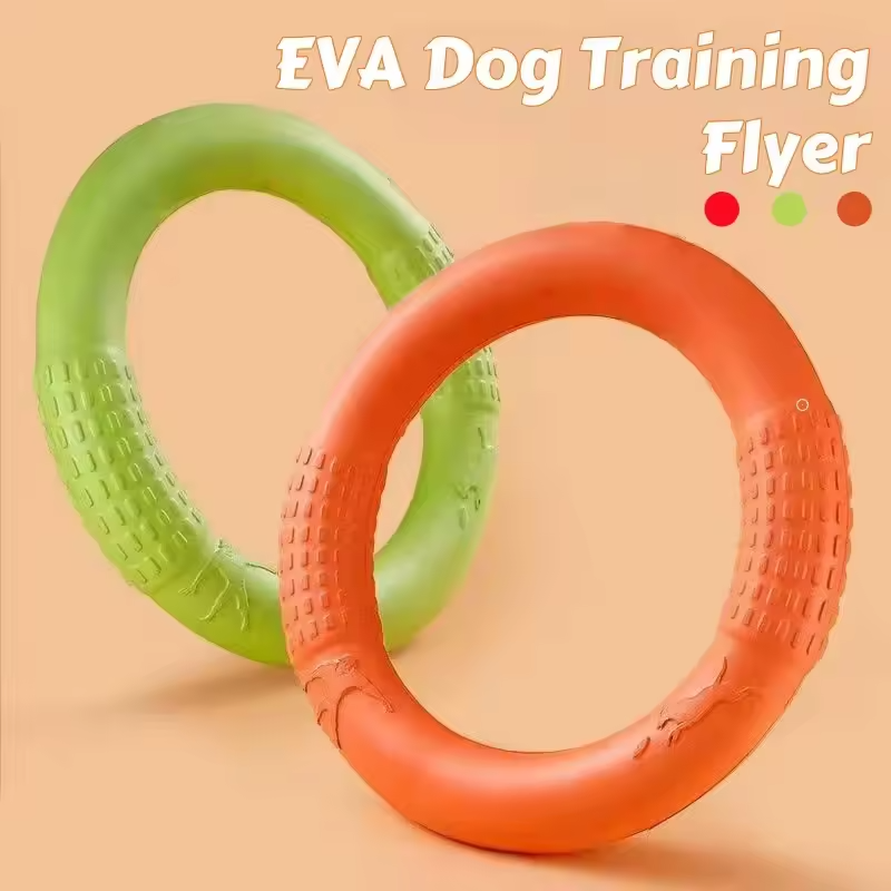 Waterproof Floating EVA Dog Frisbee Tug Ring Chew Resistant Training Toy