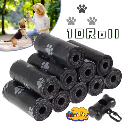 10/30 Rolls Dog Poop Bags Waste Bag Dispenser Pet Pick Up Refill Rolls