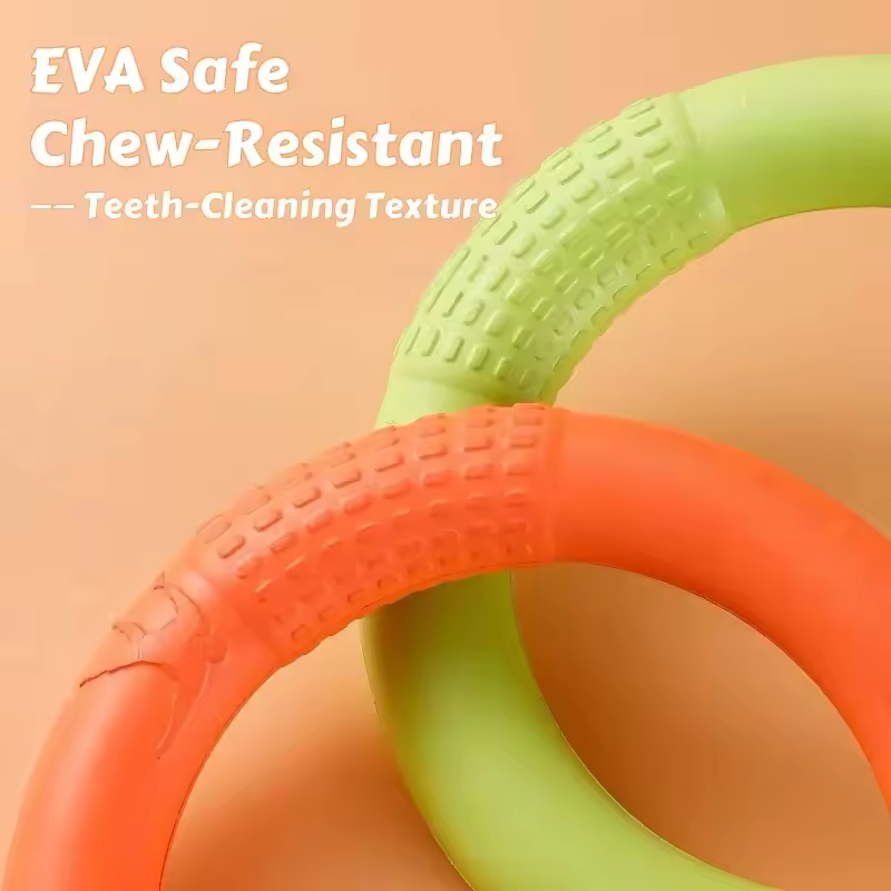 Waterproof Floating EVA Dog Frisbee Tug Ring Chew Resistant Training Toy