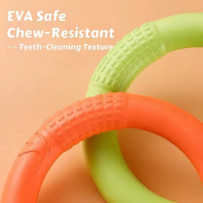 Waterproof Floating EVA Dog Frisbee Tug Ring Chew Resistant Training Toy
