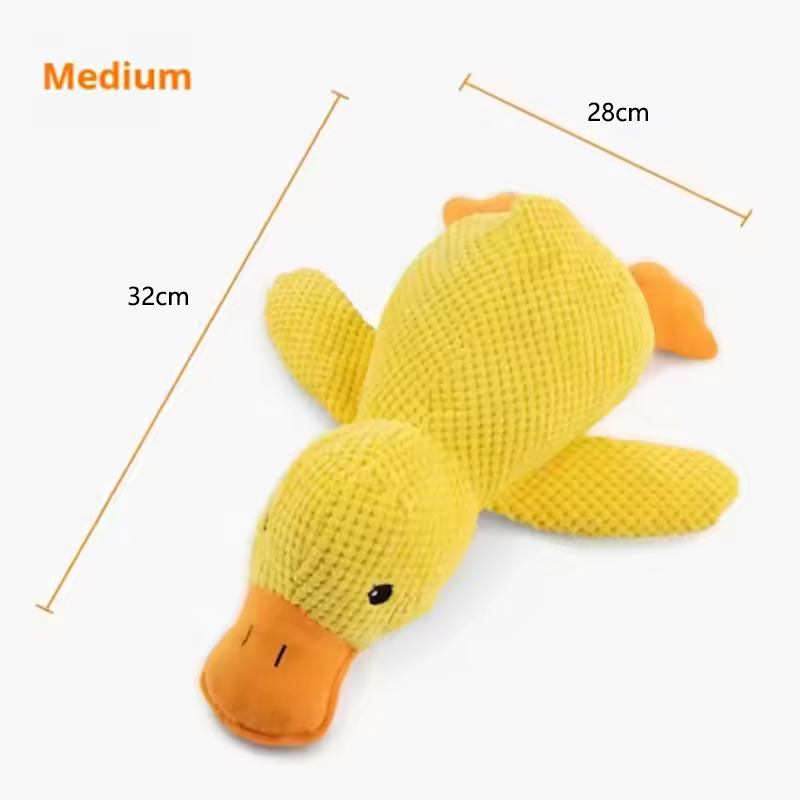 Dog Plush Duck Toy Interactive Squeaky Comfort Toy Puppy Chew Teddy