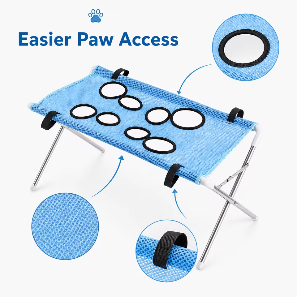 Pet Grooming Hammock Stand Foldable Dog and Cat Nail Trimming Bathing Table