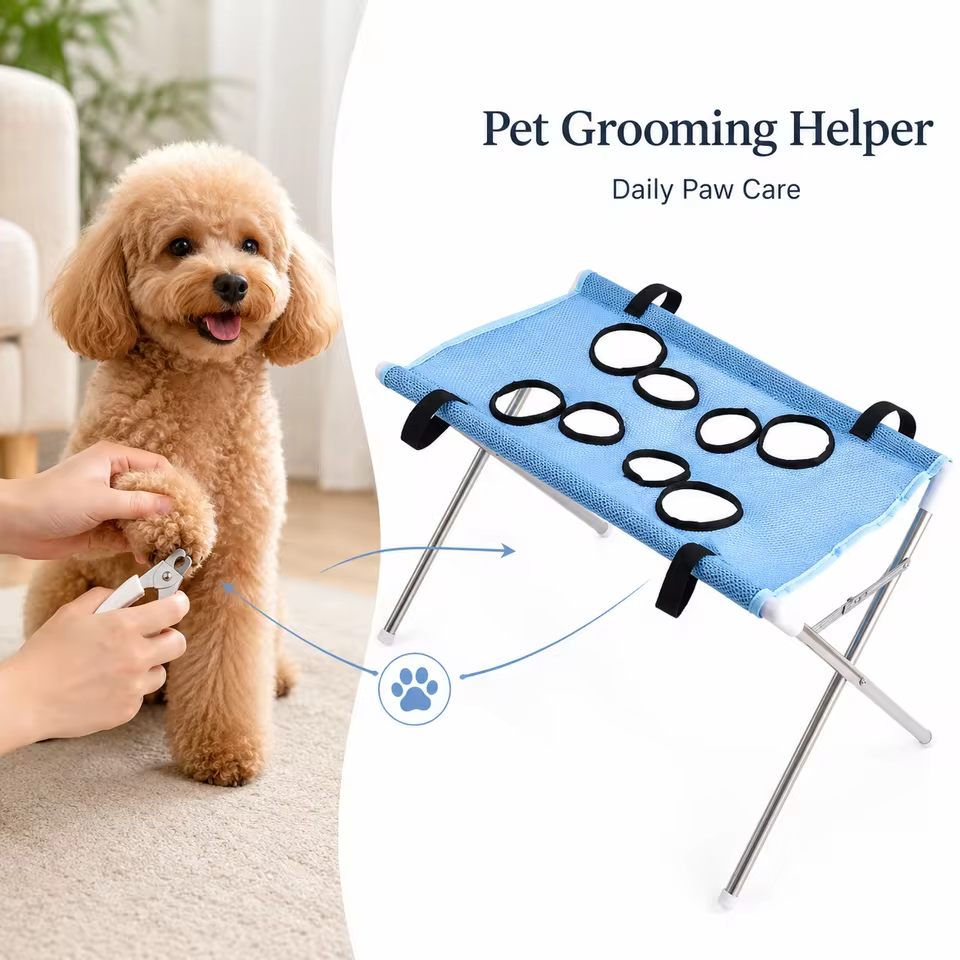 Pet Grooming Hammock Stand Foldable Dog and Cat Nail Trimming Bathing Table