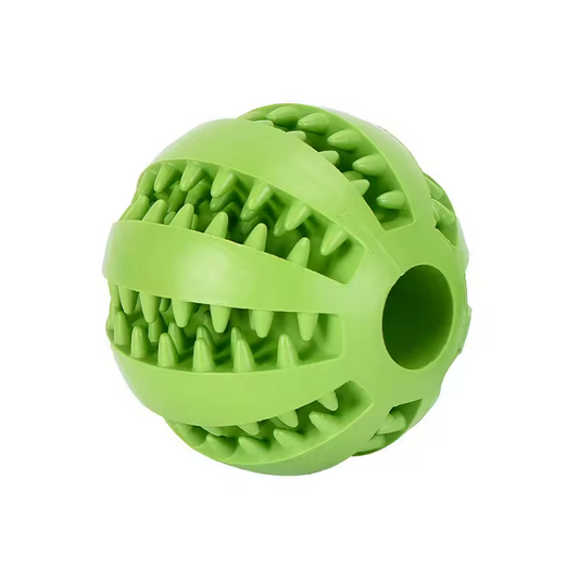 Interactive Dog Treat Ball Rubber Chew Toy Teeth Cleaning Food Dispenser Ball
