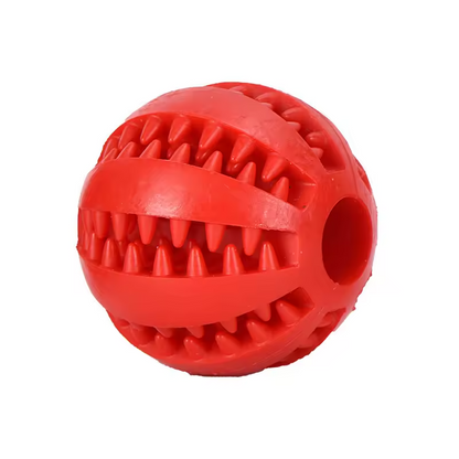 Interactive Dog Treat Ball Rubber Chew Toy Teeth Cleaning Food Dispenser Ball