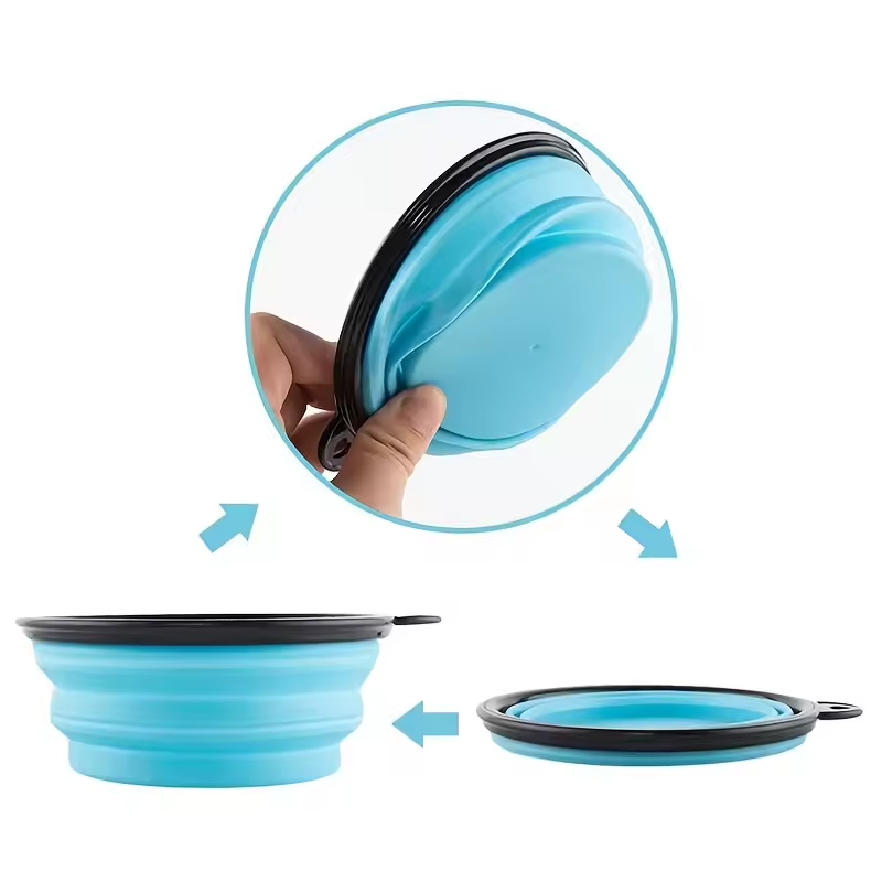 Collapsible Pet Bowl Silicone Dog Cat Travel Food Water Bowl Portable Outdoor
