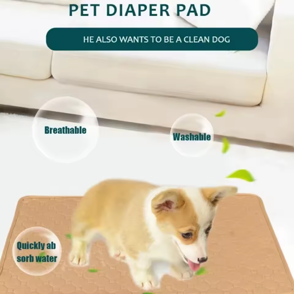 Reusable Dog Pee Pad Washable Waterproof Puppy Training Urine Mat